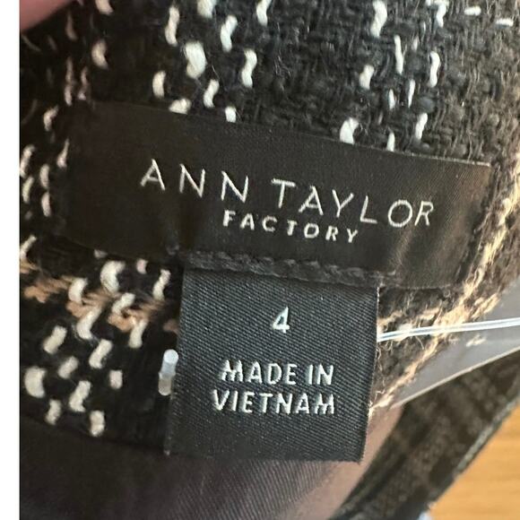 Ann Taylor Factory Black Plaid Midi Skirt - Picture 6 of 8